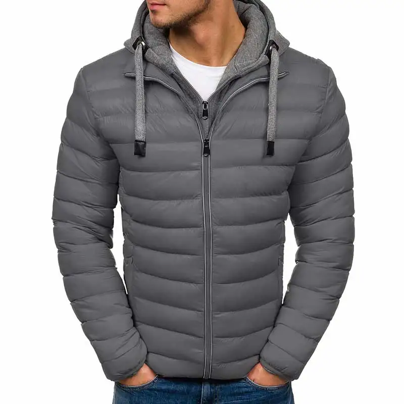 Zogaa, зимняя мужская куртка, пальто с капюшоном, повседневные мужские куртки на молнии, парка, теплая одежда для мужчин, уличная одежда для мужчин