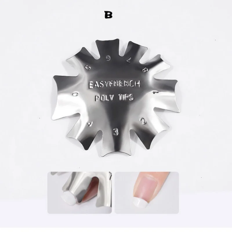 French Style Nail Steel Plate Model Art Crystal Stainless Template | Красота и здоровье