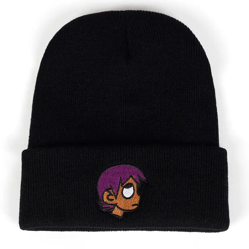 new Embroidery LIL UZI VERT winter Hat Fashion The Rapper warm Cap Hip Hop Women Men Black Beanies Skullies Bone Garros skully winter hats