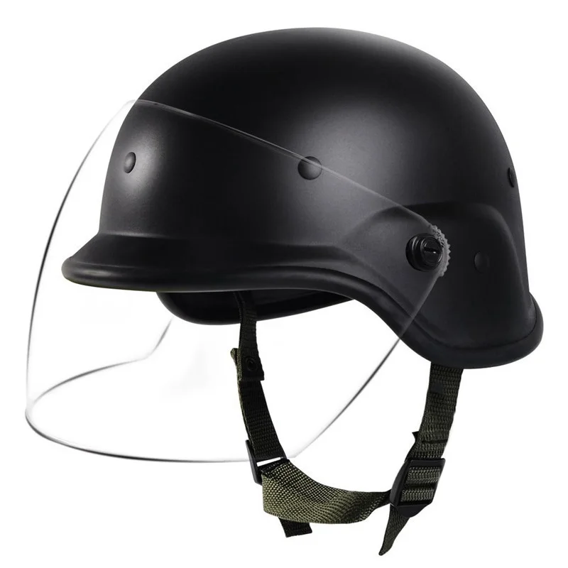 Tactical Military Airsoft M88 PASGT Kelver Helmet with Clear Visor Personnel Armor System for Groun