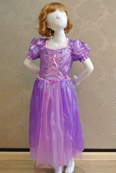 

&E-babe&Wholesale 2016 New Movie Cinderella Princess Girls Purple Dress Children Party Tulle Vestidos Kids Cosplay Costume