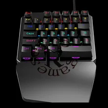 DHL 10 шт./лот 7 цветов светодиодный 35 ключей Подсветка одной рукой профессиональная игровая Проводная клавиатура с USB анти-ghosting клавиатура для игры