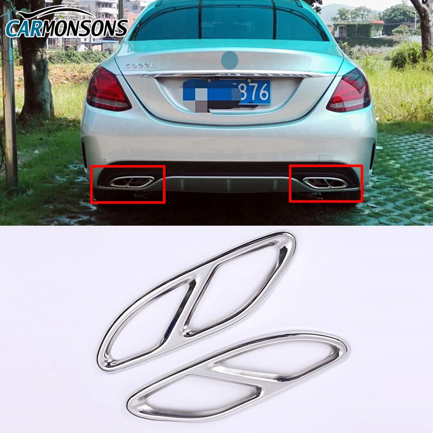 Выхлопная труба из нержавеющей стали Carmonsons для Mercedes Benz A B C E GLC GLE Class W176 W246 W205 W213 |