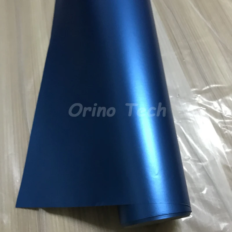 Light Blue Satin Metallic Vinyl Film Wrap-3