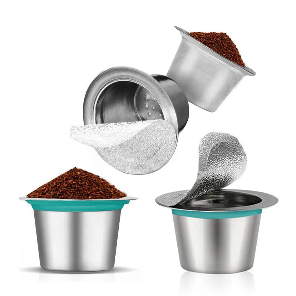 

Refillable Stainless Steel Metal Espresso Coffee Filter Capsule Refilling Cup Maker Pods Work for Nespresso Coffee Machine