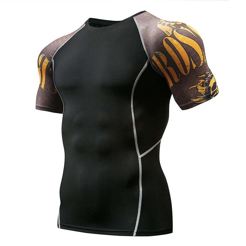 

Brand Men's 3d t shirt man Printed T-Shirt Short Sleeve male Compression Shirts high Stretch Summer fashion tshirt top Clothes