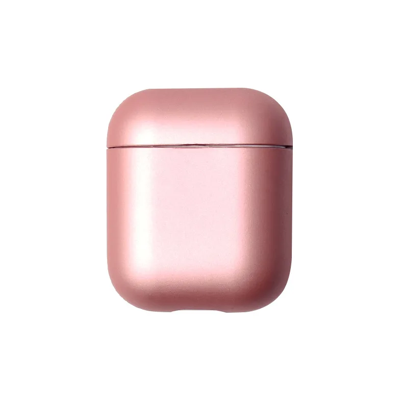 pink Роскошный Жесткий ПК чехол для наушников для Apple Airpods противоударный чехол для Air Pods чехол s Сплит Жесткий PC протектор - Цвет: pink