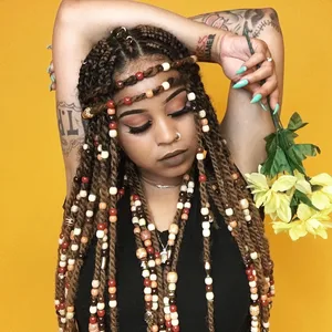 17mm 50pcs/bag Wood Dreadlock Beads Hair Beads For Braids For Jewelry Decor Making Bracelet Necklace DIY Braid Hair Accessories