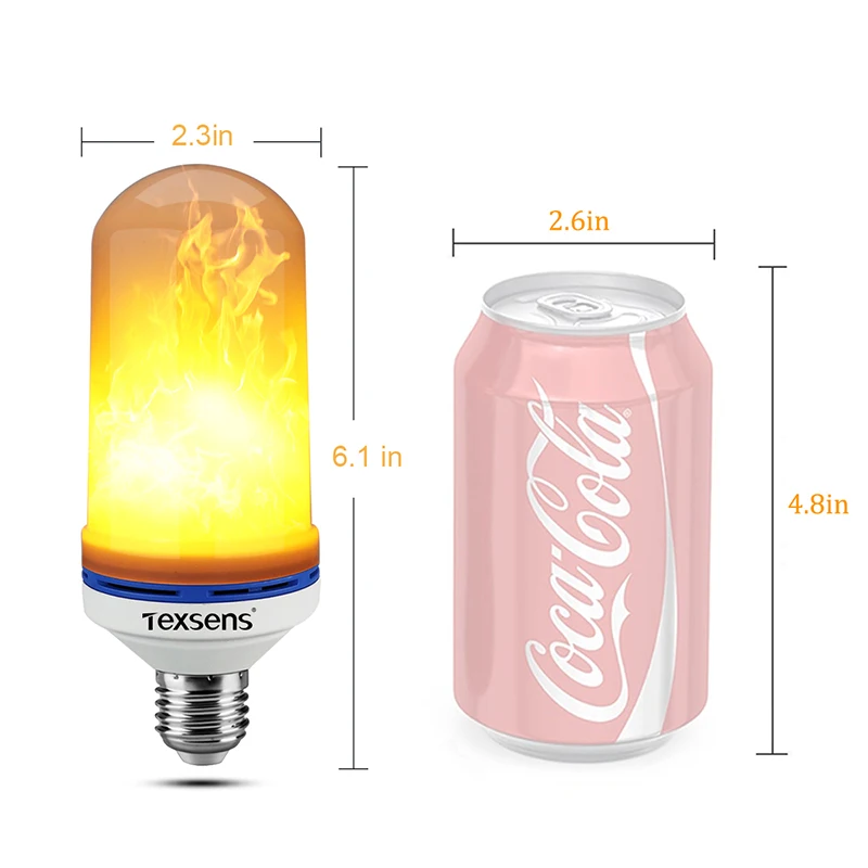 Texsens 2 шт 4 режима+ тяжести Сенсор с имитацией пламени E27 E26 B22 светодиодный эффект пламени огня лампочки мерцание Декор Светильник