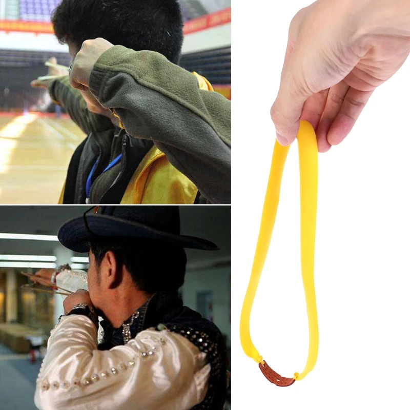 

1Pc Slingshot Band Flat Rubber Elastic Catapult Outdoor Shooting Hunting Finger Ring