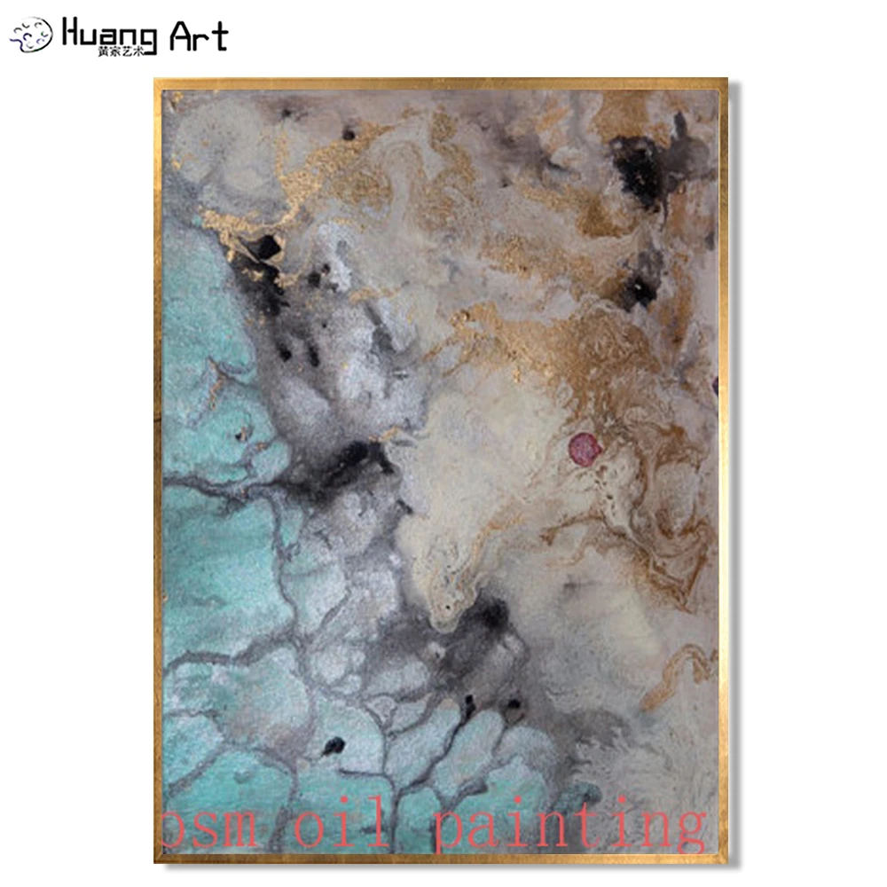 

Colorful Wall Picture Home Decorative Handmade Wall Art Acrylic Painting Hand Painted Blue Gold Black Oil Painting on Canvas