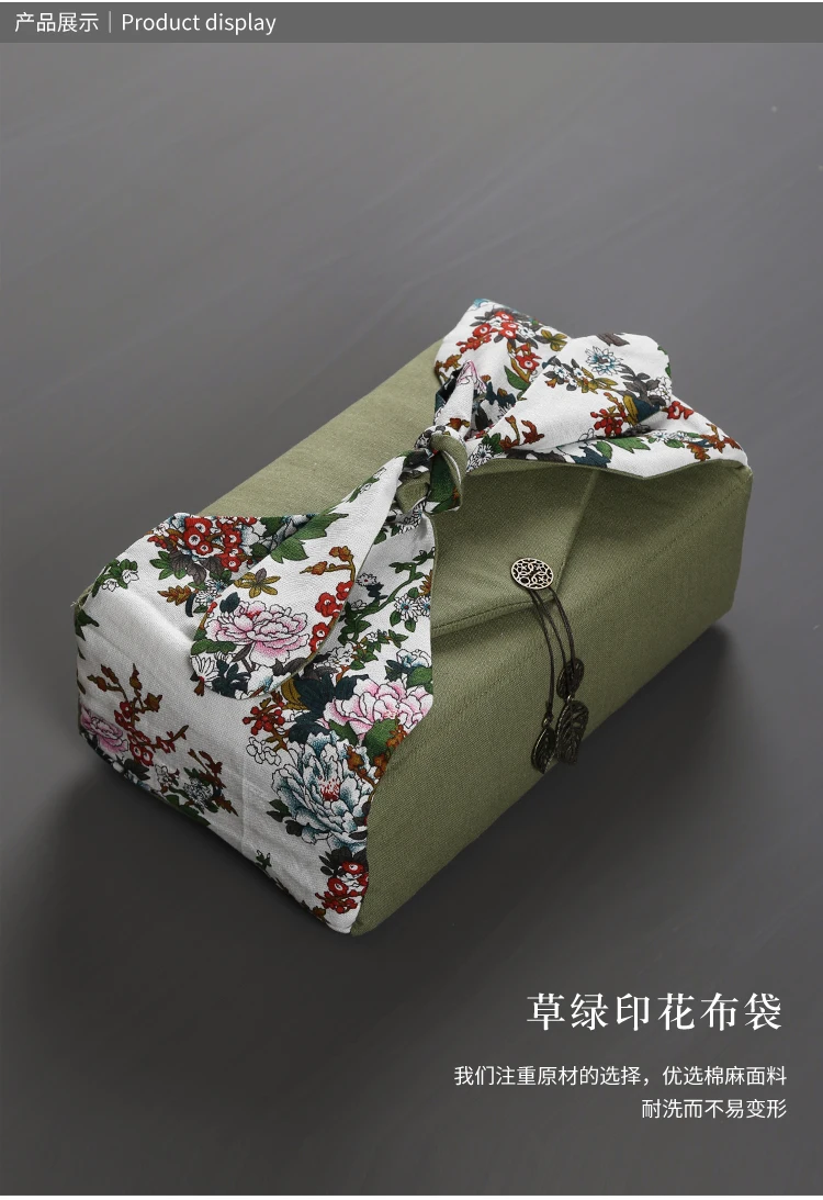 Китайский кунг-фу ручной работы льняной чайный мешок чайный набор сумка портативный дорожный Мягкий тканевый мешок толстый чайный набор Хлопковый мешок чайный горшок