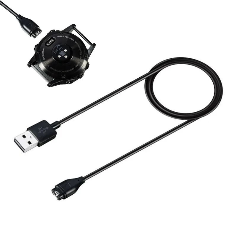 Black Garmin Fenix 5X Plus Charger Replacement Charging Charge Cable Cord USB 