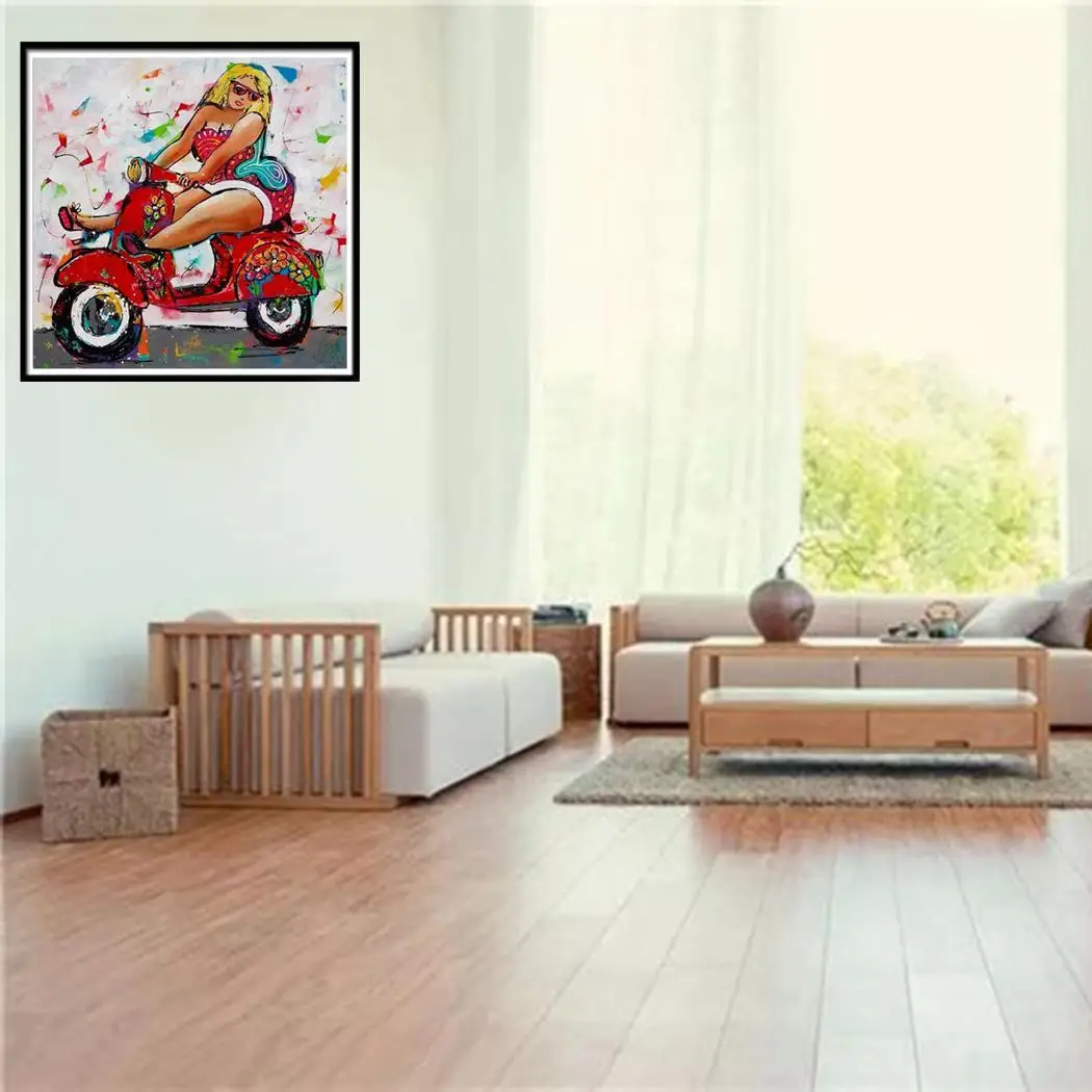 

DIY Diamond Painting Cartoon Cross Stitch Embroidery Round Multicolor Home Decoration