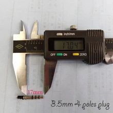 3 шт. Jack 3,5 мм разъема R 4-полюсный автоматический никелированная стерео 3,5 мм разъем выхода длина = 17 мм