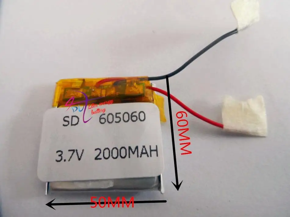 

best battery brand Size 605060 3.7V 2000mah Lithium polymer Battery With Protection Board For MP5 GPS Tablet PC Digital Products