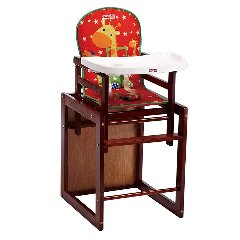 Столик для кормления малыша, чтобы съесть твердой древесины армирования и высокой защиты окружающей среды детский обеденный стул