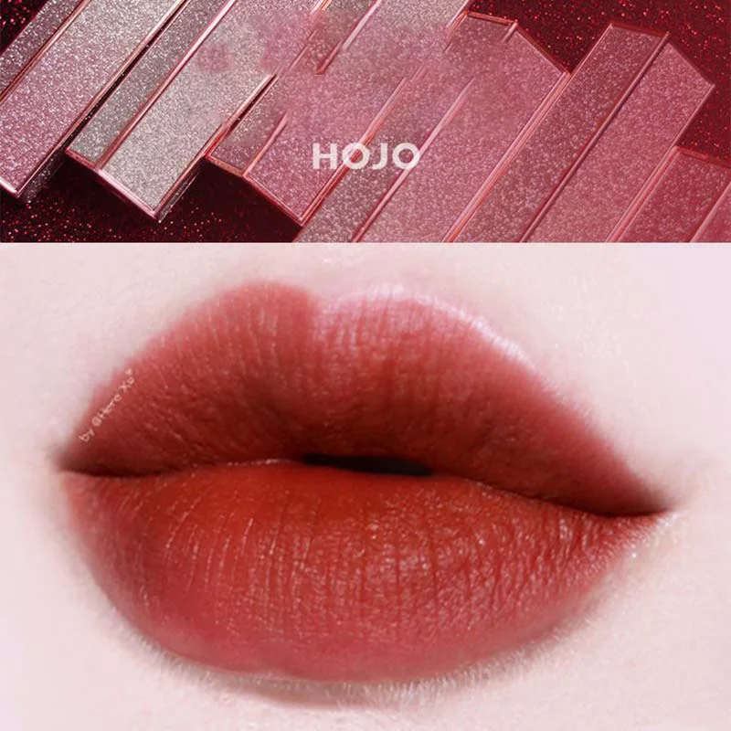 

HOJO Colorfuly Heart Matte Velvet Lipstick With Cosmetics Korean Style 6 Colors Nude Sexy lipstick Beauty Long lasting