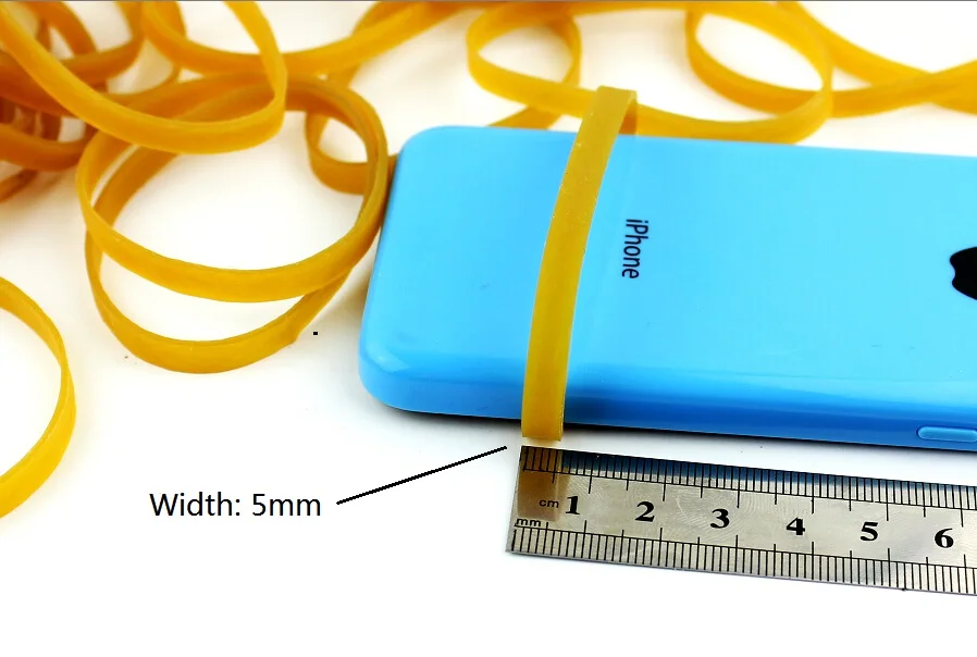 500Pcs Diameter 7cm Brown Wide Elastic Rubber Bands For Packing