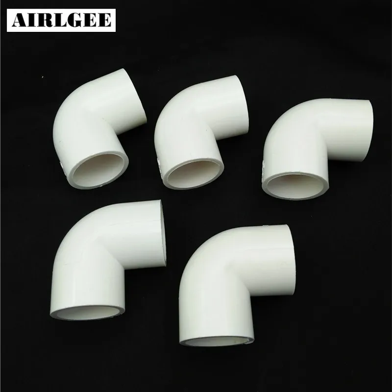 5pcs 25mm Inner Diameter 90 Degree Elbow PVC Pipe Connectors Fittings