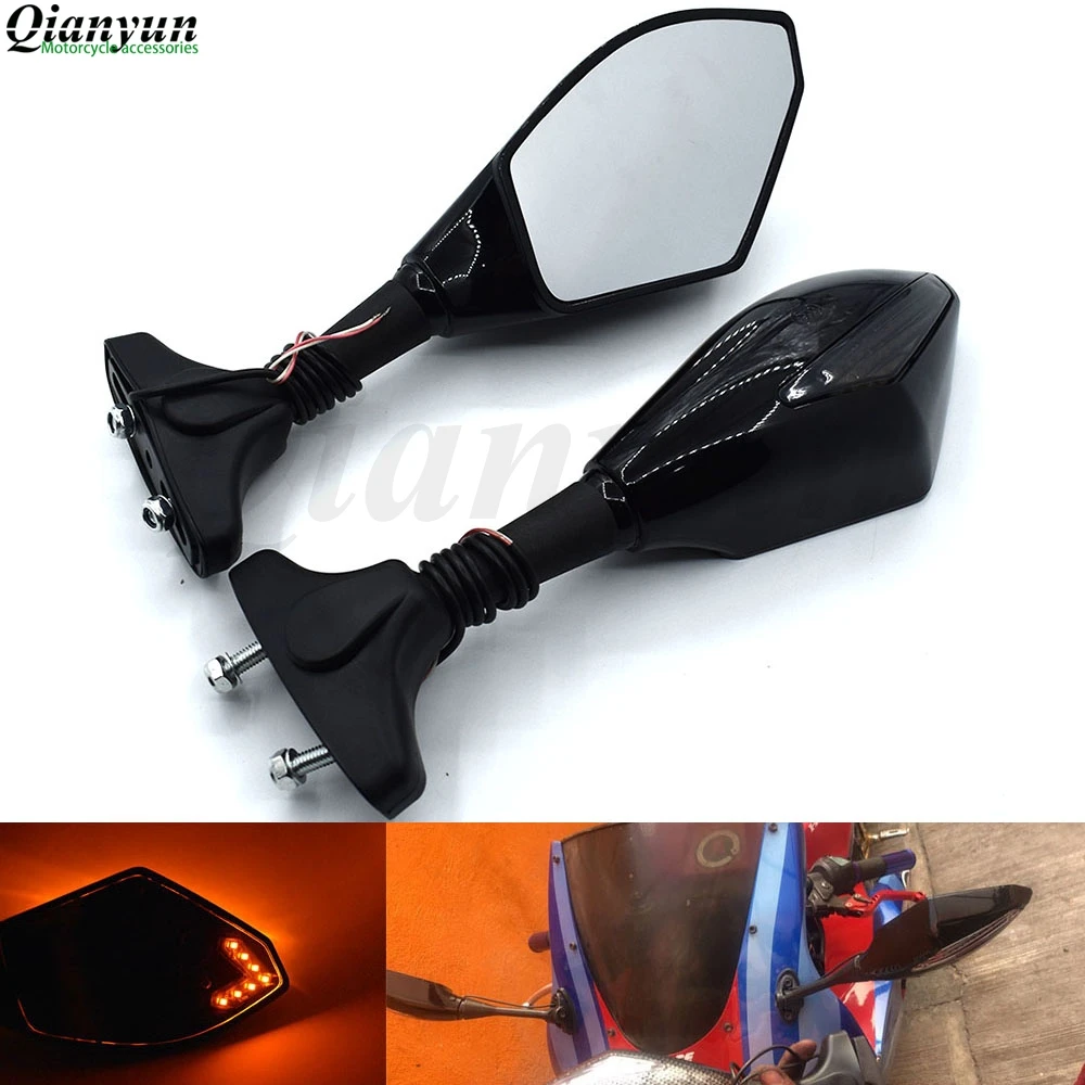 

Universal Motorcycle LED Steering Light Flash Rearview Mirror Side View Mirror For Suzuki GSX1300R SV1000S TL1000R GSX1400 K6 K7