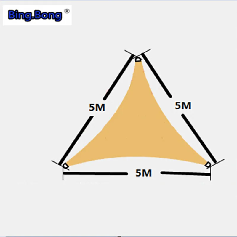 Горячая Распродажа УФ Водонепроницаемый тент из треугольников солнечные очки для улицы парус 5*5*5 м тольдо бассейн во дворе затеняющих сеток навес для беседки бассейн