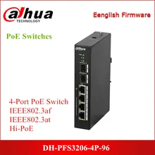 Сетевой видеорегистратор Dahua 4 Порты и разъёмы PoE переключатели DH-PFS3206-4P-96 двухслойная Неуправляемый коммутатор PoE Поддержка IEEE802.3af, IEEE802.3at, совмещенный дальний/PoE