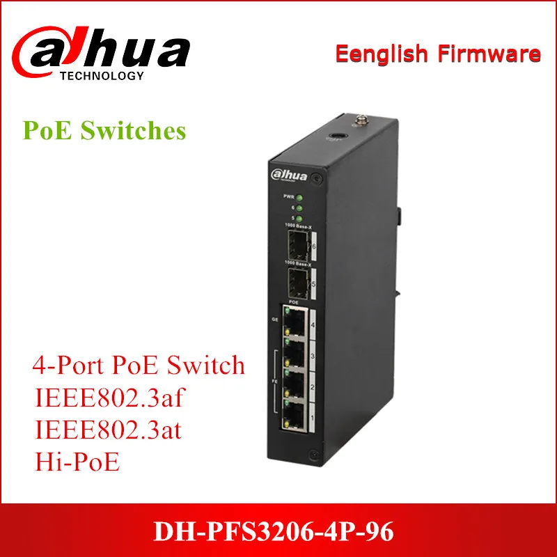 

Dahua 4 Port PoE Switches DH-PFS3206-4P-96 Two-layer unmanaged PoE switch Support IEEE802.3af, IEEE802.3at, Hi-PoE standard