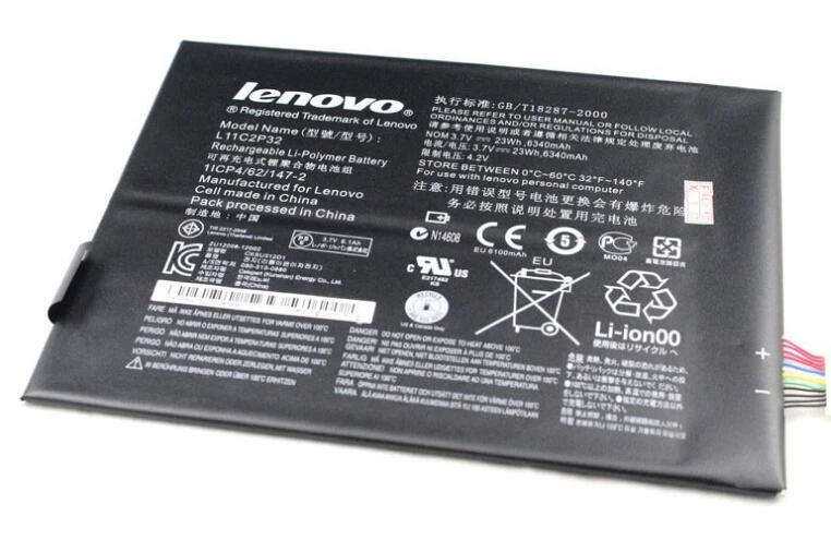 100 Original Tablet pc Battery 6350mAh For Lenovo IdeaTab S6000 Idea Tab S600H B6000 F Bateria