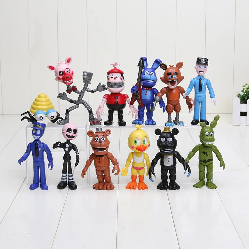 Five Nights At Freddy's Fight figure FNAF Бонни и Чика Foxy Freddy Fazbear Bear кукла из ПВХ фигурки игрушки|toy