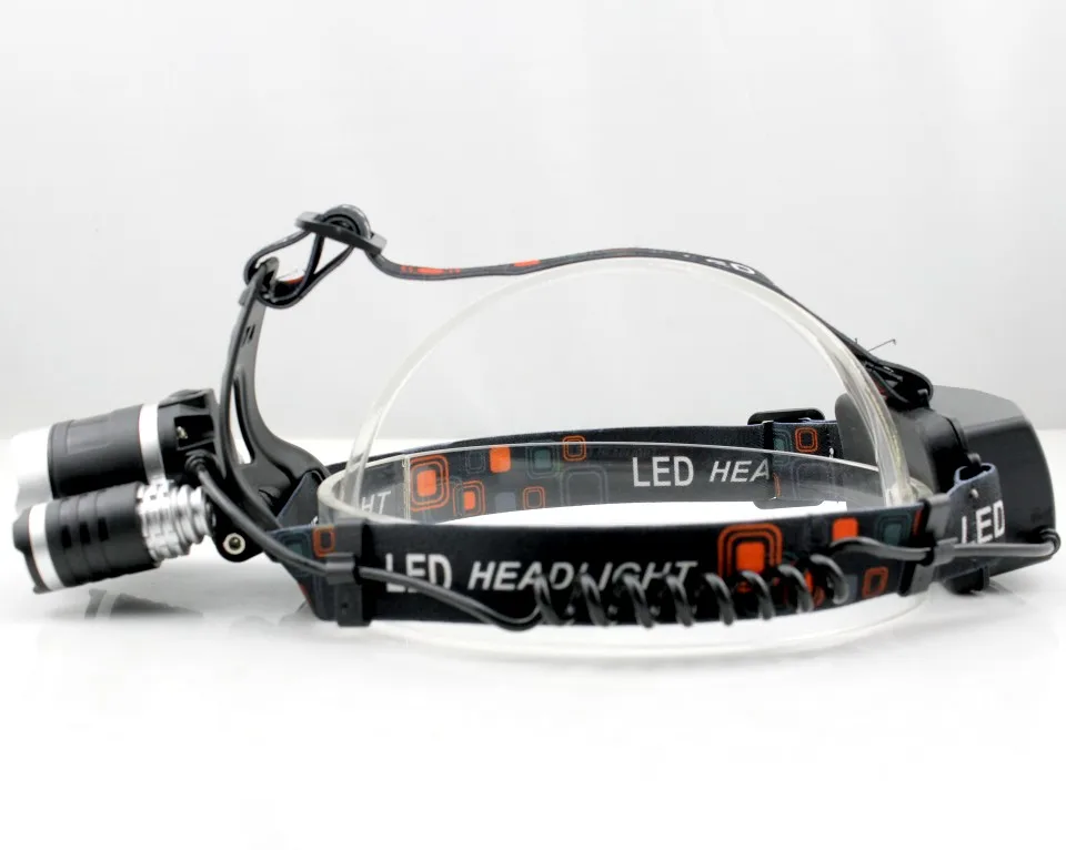 Yupard 3 * XM-L2 яркие лампы фар + 2*2200 мАч 18650 + Зарядное устройство, 3xxm-l2 Супер T6 светодиодный USB 3000 люмен Мощность банк
