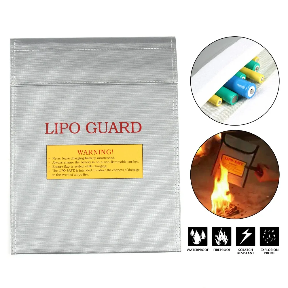 

1pcs LiPo Li-Po Battery Safety Fireproof Bag Safe Guard Charge Sack 23*30cm