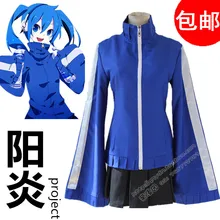 Anime Kagerou Proyecto Mekakucity Ene/Enomoto Takane Cosplay Costume Set Completo Tops + falda + medias Envío Gratis