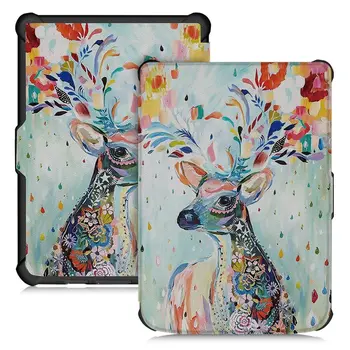

ICKOY Colorful Painted Magnetic Smart Case Cover for Pocketbook 616/627/632 Basic Lux2/Touch Lux4 Auto Sleep/Wake Tablet Case