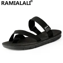 Новые летние сандалии мужские пляжные сандалии на плоской подошве модные пляжные шлепанцы мужская повседневная обувь Брендовая повседневная мужская обувь