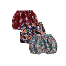 Хлопковые шорты для девочек, детские штаны-шаровары для новорожденных мальчиков и девочек, шорты, штаны, трусики с оборками