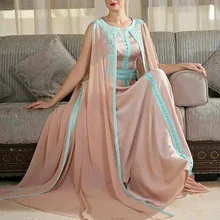 Vintage Saudi-arabien Kaftan Abendkleider weg von der schulter lange abendkleid abendkleid bodenlangen chiffon vestido de festa