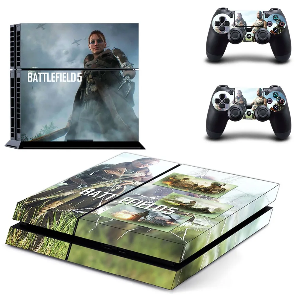 Виниловая наклейка для игровой консоли Sony Playstation 4 и 2 контроллера PS4|Наклейки| |