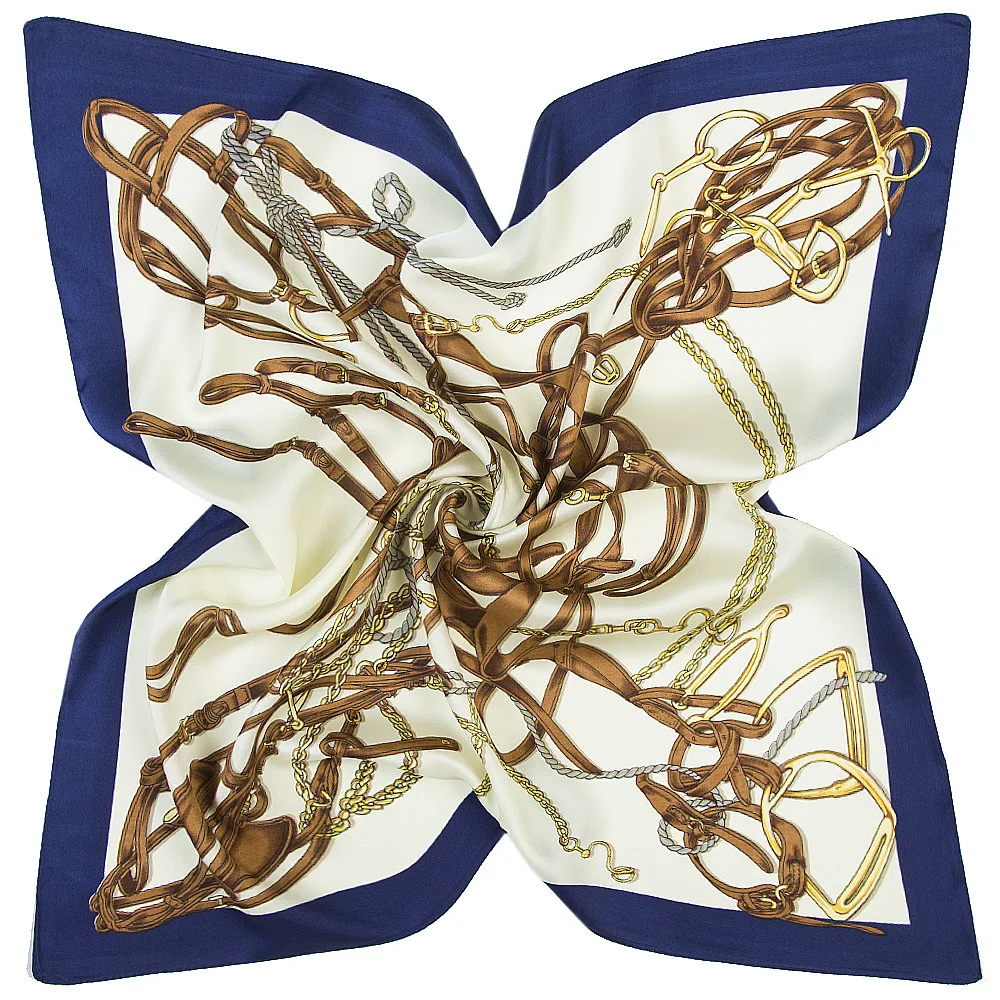 60-60 см шелковые Геометрические полосы унисекс стюардесса маленький квадратный шарф шаль шарфы женские Дизайнерские шарфы люксового бренда - Цвет: G957-3