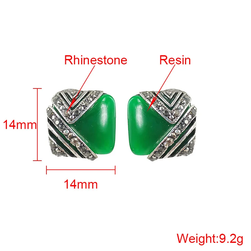 1 Pair  Fashion Classic Imitation jewel Earrings Natural Jade Earrings