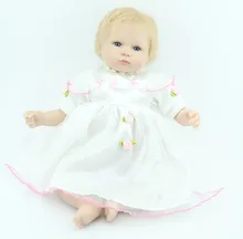 Silicone reborn baby doll toys for girl, lifelike 18″ reborn babies play house toy kids child birthday gift girl brinquedos