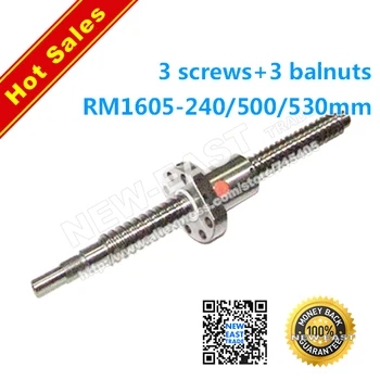 

3 anti backlash ballscrew SFU1605 -240/500/530mm-C7