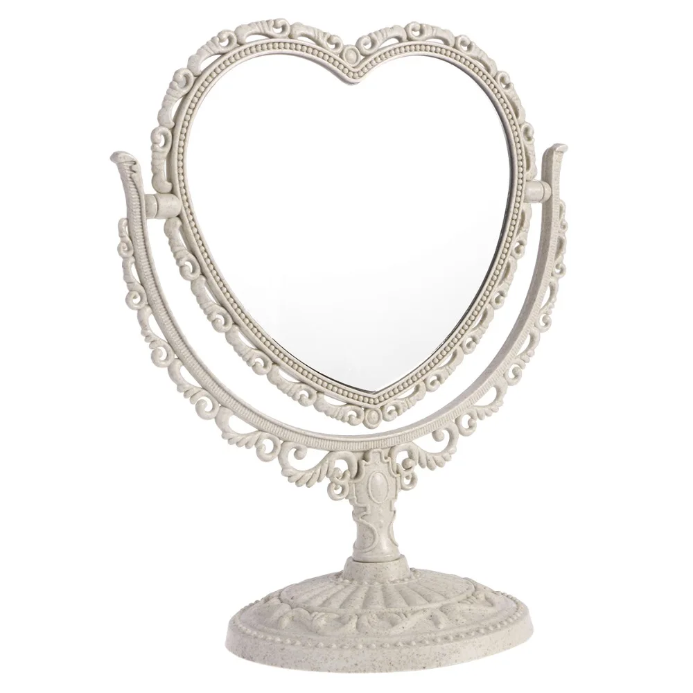 

Vanity Mirror Double-Sided Magnifying Makeup Mirror with 360 Degree Rotation (Heart Shape)