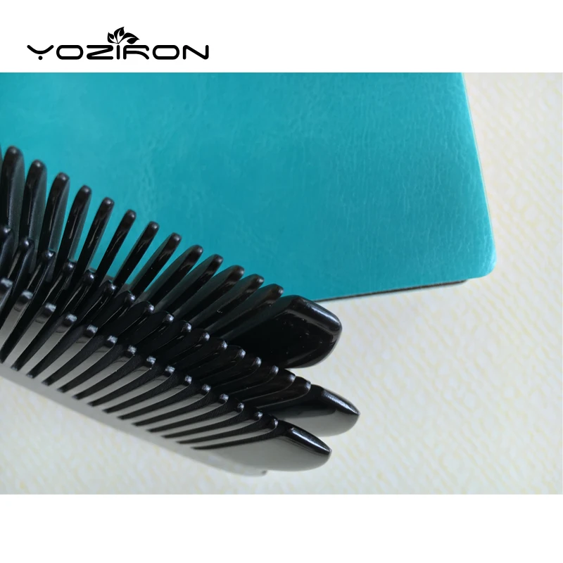 YOZIRON ручной работы черный рог буйвола утолщаются массажирует голову расчески для