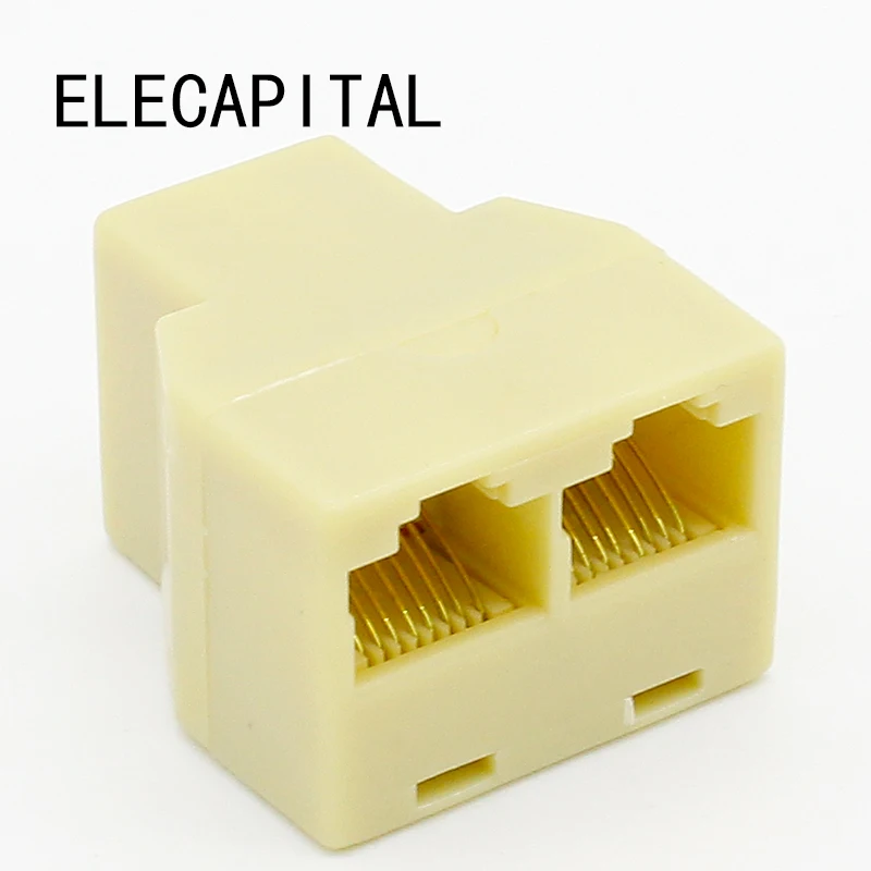 10x Yellow RJ45 8P8C Network Cable Joiner Plug Coupler Connector Adapters