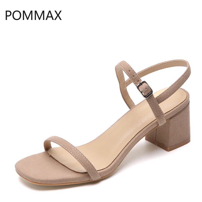 POMMAX/Новые сандалии на низком каблуке женская обувь Модные женские Mujer Sandalias Femeninas