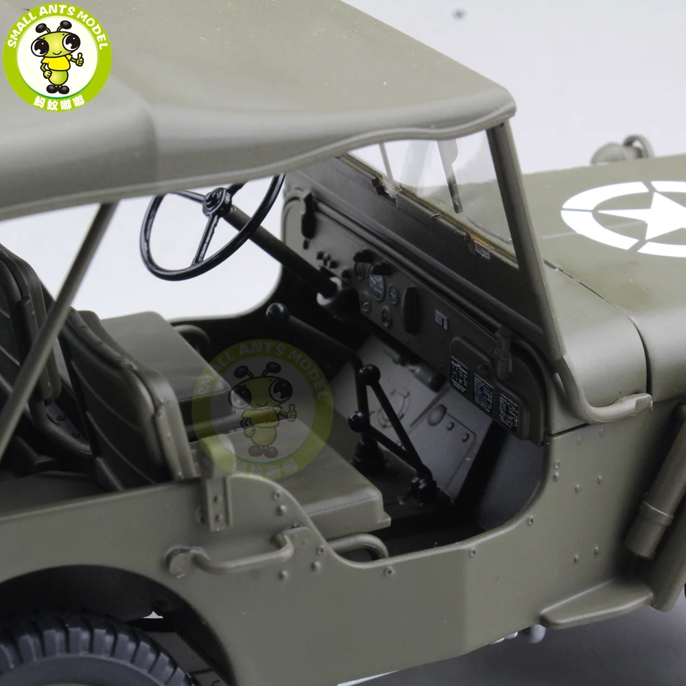 1/18 1941 JEEP WILLYS MB армии США литой автомобиль модель игрушки Welly армейский зеленый