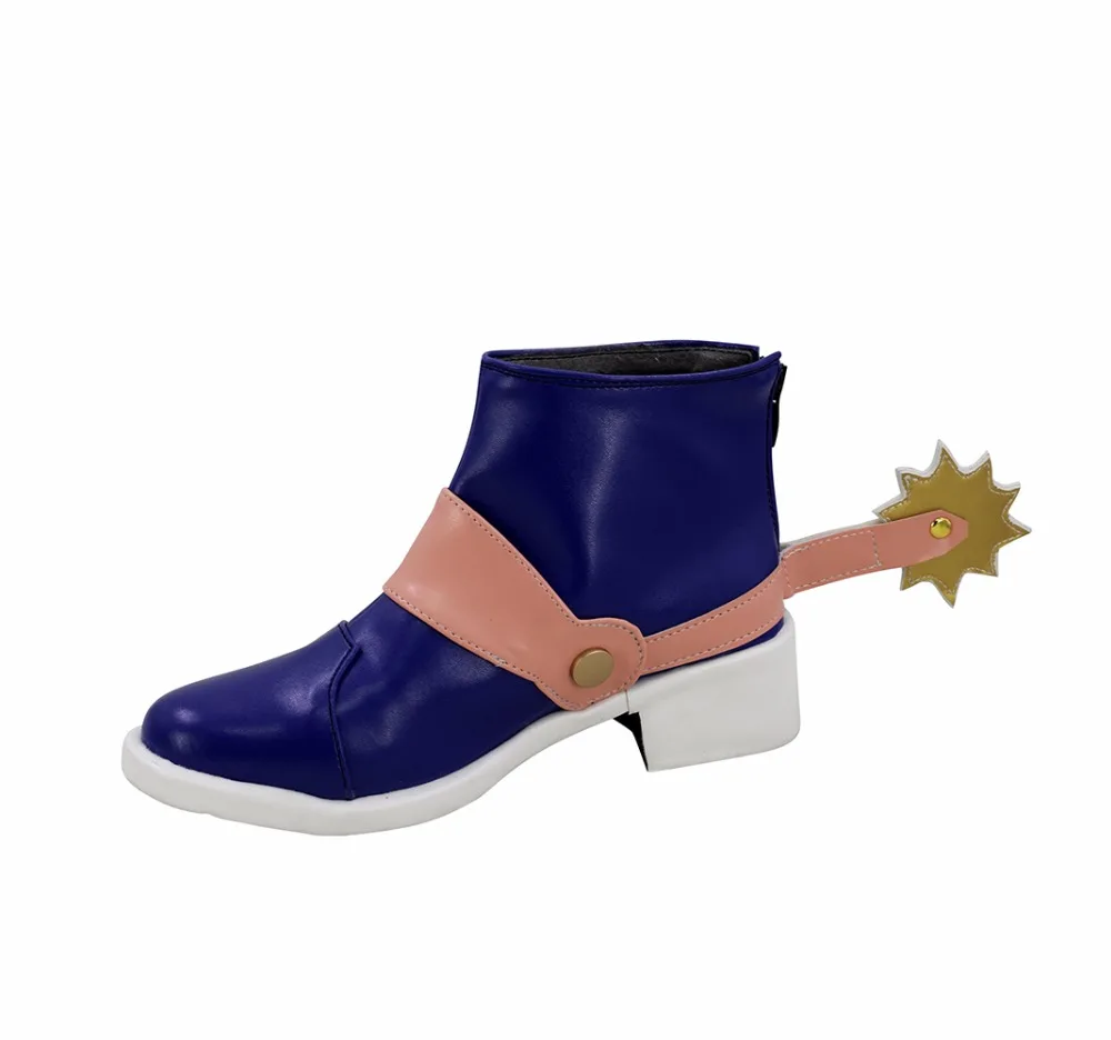 JoJo's Bizarre Adventure7 Steel·Ball·Run Johnny Joestar Cosplay Boots Blue Shoes Custom Made (5)