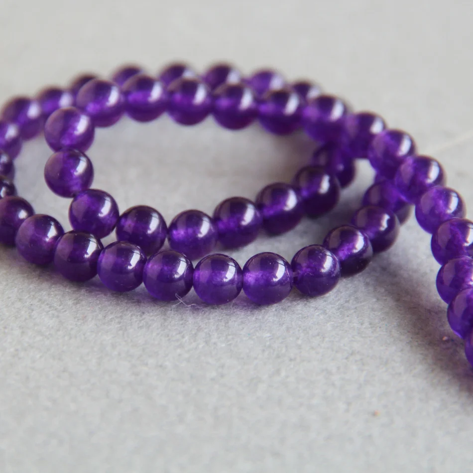 8mm Fashion Purple Purple crystal beads stones round beads DIY