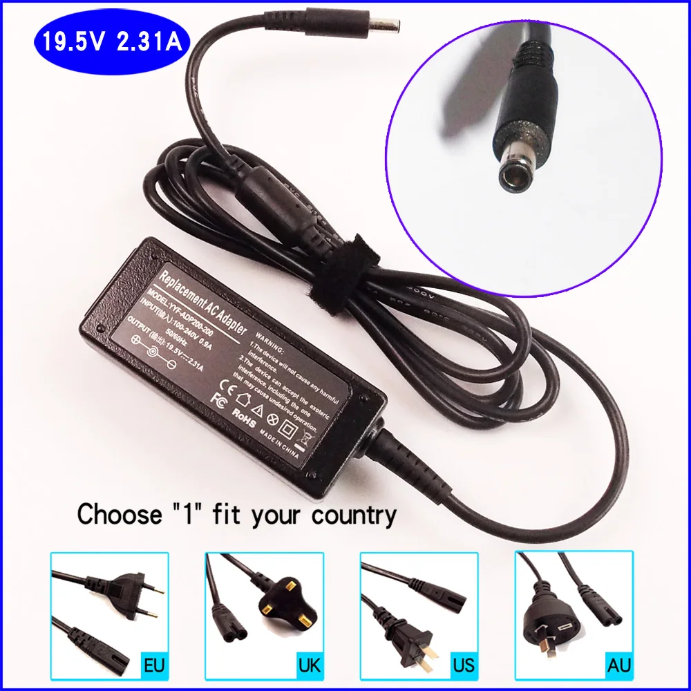 AC/DC Adapter For Dell Inspiron Model# 310001 DP/N RP1F7 A00 DPC 15.6" OD:7.4mm 
